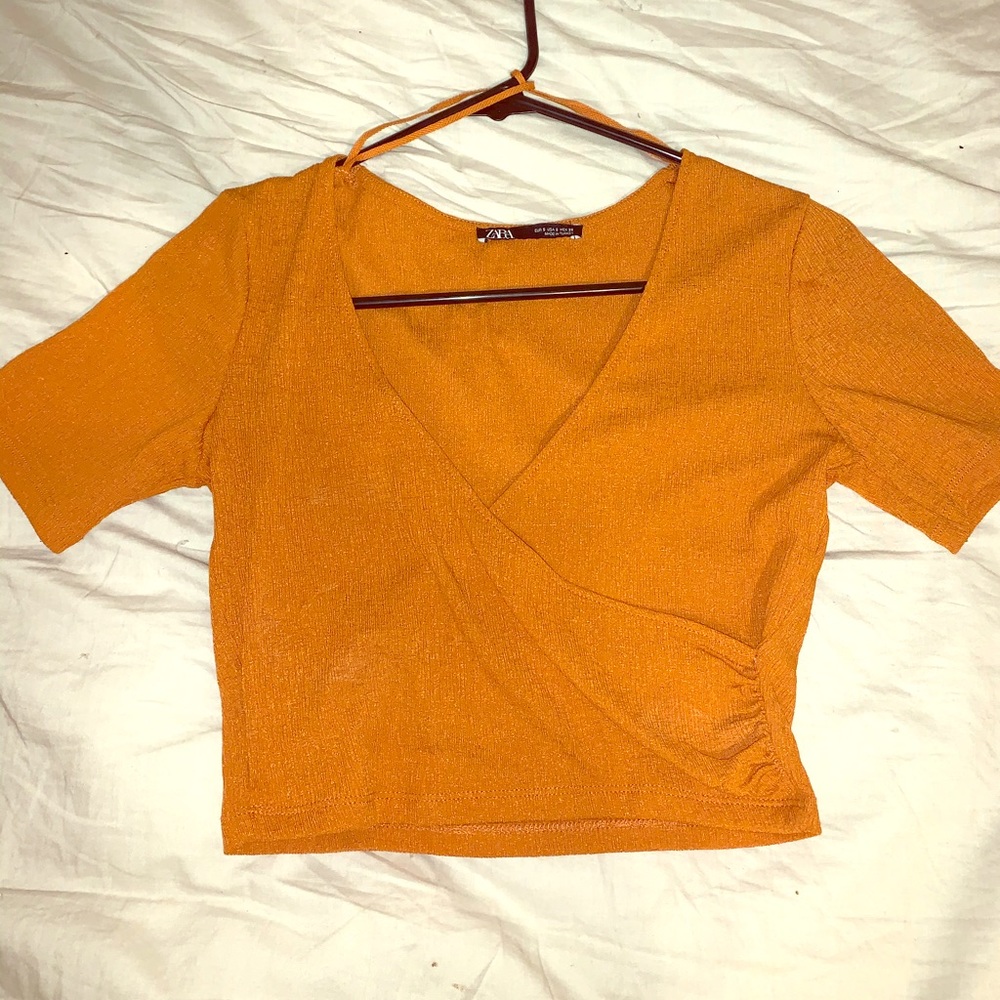 Orange crop top